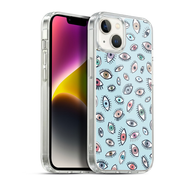 Ninola Patterns 4 Eyes Blue Soft Gel Case for Apple iPhone 14 Plus & MagSafe