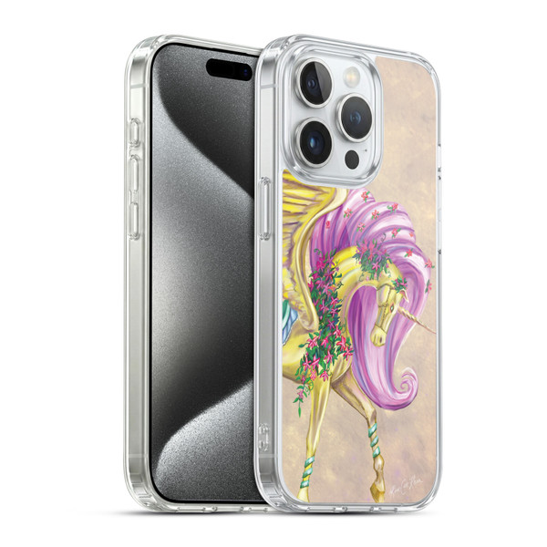 Rose Khan Unicorns Yellow Pegasus Soft Gel Case for Apple iPhone 15 Pro & MagSafe