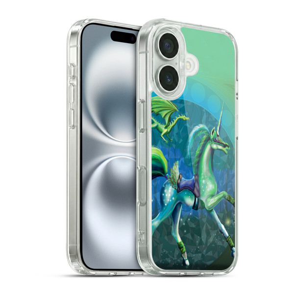 Rose Khan Unicorns Green Summer Soft Gel Case for Apple iPhone 16 & MagSafe