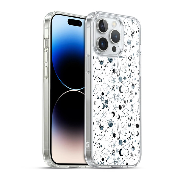 Ninola Patterns 4 Astrology Space White Soft Gel Case for Apple iPhone 14 Pro Max & MagSafe
