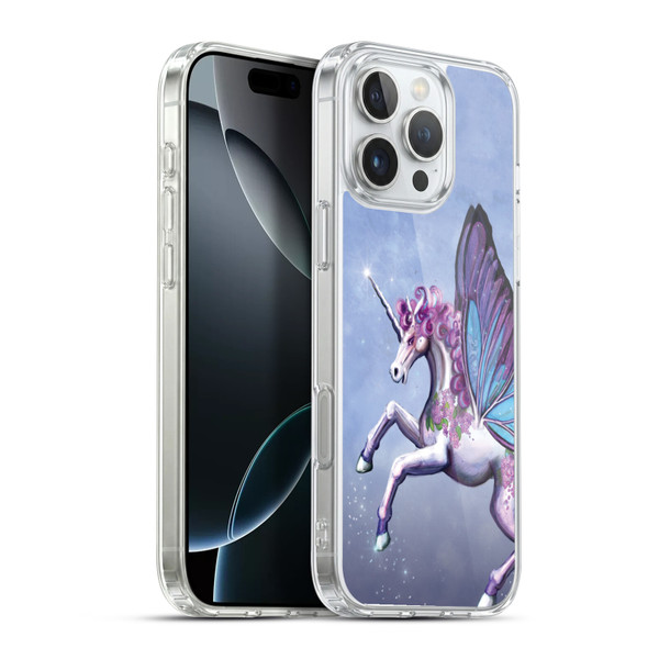 Rose Khan Unicorns Lilac Purple Butterfly Soft Gel Case for Apple iPhone 16 Pro Max & MagSafe