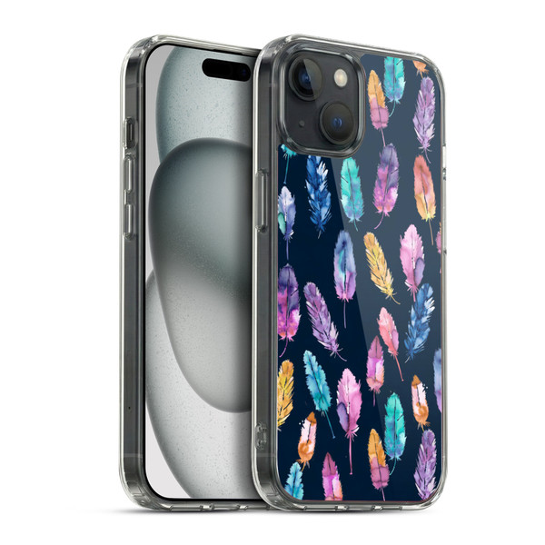 Ninola Patterns 4 Boho Feathers Soft Gel Case for Apple iPhone 15 Plus & MagSafe