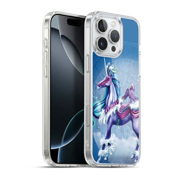 Rose Khan Unicorns Winter Blue Soft Gel Case for Apple iPhone 16 Pro Max & MagSafe