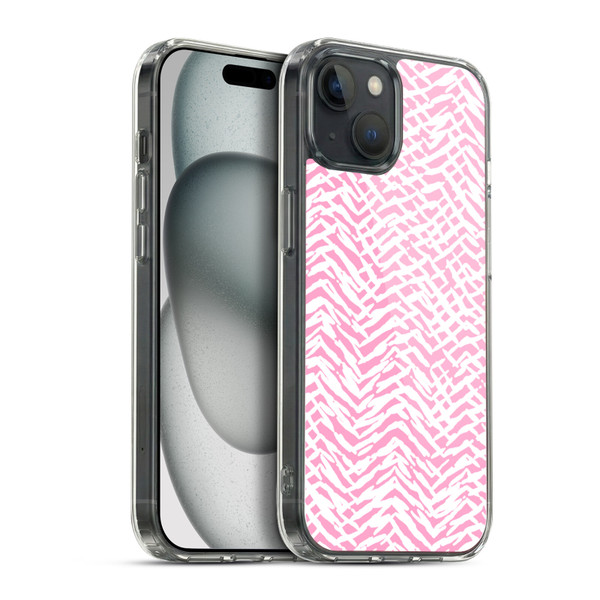 Ninola Patterns 4 Leopard Marks Pink Soft Gel Case for Apple iPhone 15 Plus & MagSafe