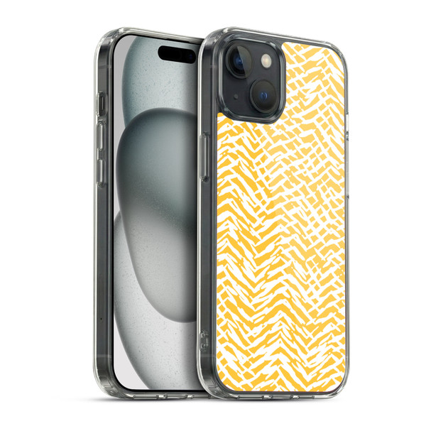 Ninola Patterns 4 Leopard Marks Mustard Soft Gel Case for Apple iPhone 15 Plus & MagSafe