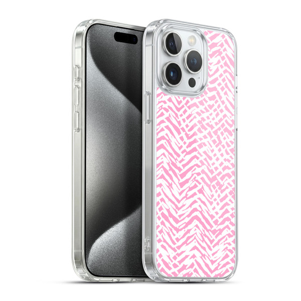 Ninola Patterns 4 Leopard Marks Pink Soft Gel Case for Apple iPhone 15 Pro Max & MagSafe