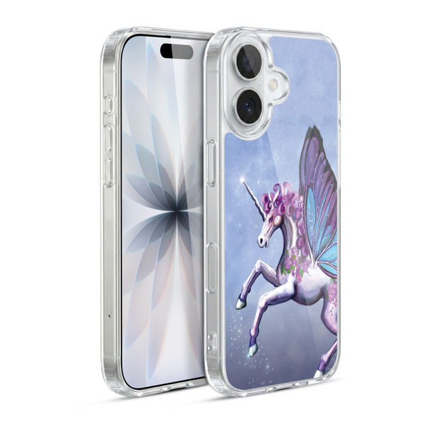 Rose Khan Unicorns Lilac Purple Butterfly Soft Gel Case for Apple iPhone 17