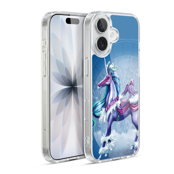 Rose Khan Unicorns Winter Blue Soft Gel Case for Apple iPhone 17