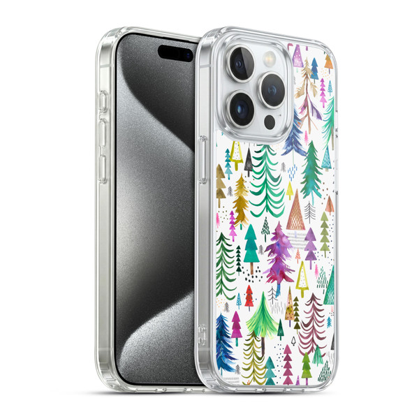 Ninola Patterns 4 Colourful Pines Soft Gel Case for Apple iPhone 15 Pro & MagSafe