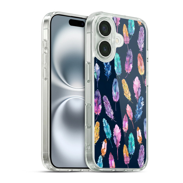 Ninola Patterns 4 Boho Feathers Soft Gel Case for Apple iPhone 16 & MagSafe