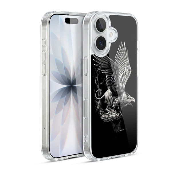 Stanley Morrison Black And White Griffon Soft Gel Case for Apple iPhone 17