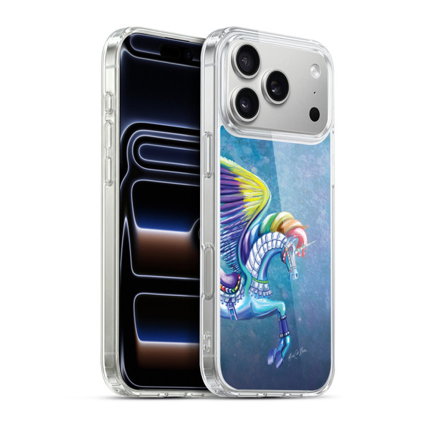 Rose Khan Unicorns Rainbow Carousel Horse Soft Gel Case for Apple iPhone 17 Pro Max
