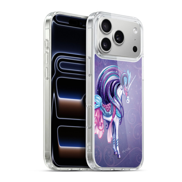 Rose Khan Unicorns White And Purple Soft Gel Case for Apple iPhone 17 Pro Max