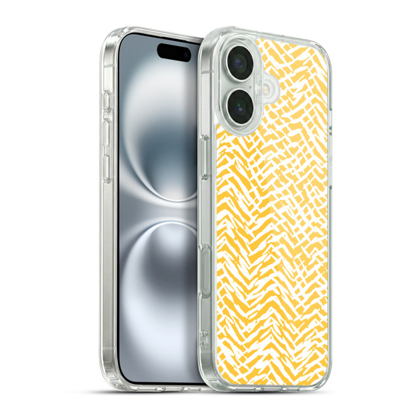 Ninola Patterns 4 Leopard Marks Mustard Soft Gel Case for Apple iPhone 16 Plus & MagSafe