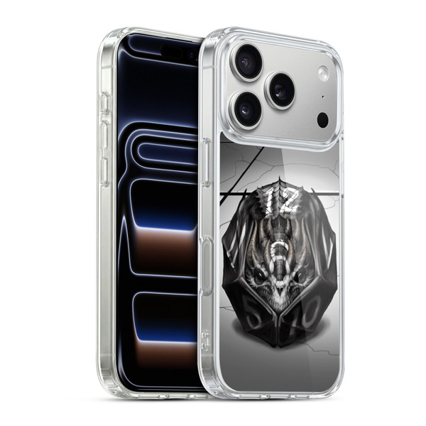 Stanley Morrison Black And White Dragon Gaming Dice Soft Gel Case for Apple iPhone 17 Pro