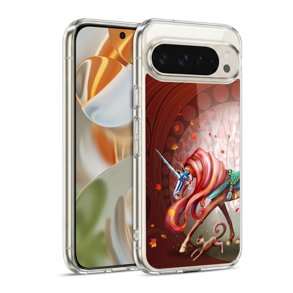 Rose Khan Unicorns Autumn Orange Soft Gel Case for Google Pixel 9 / Pixel 9 Pro