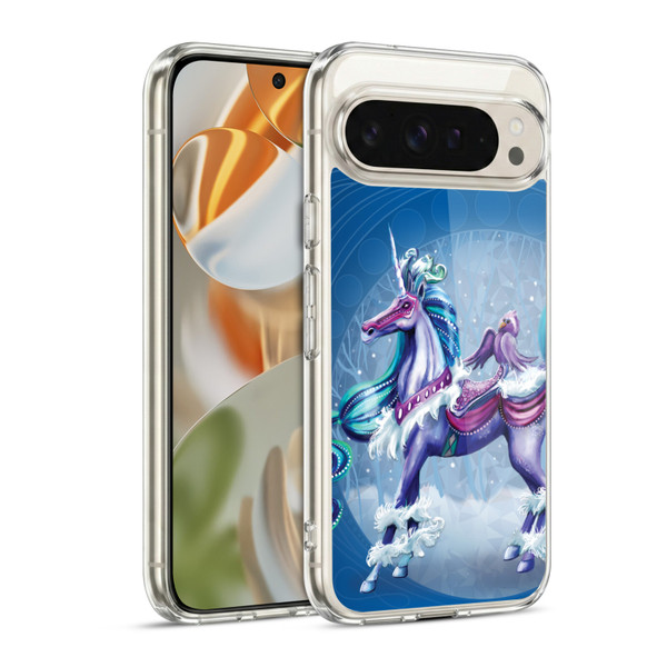 Rose Khan Unicorns Winter Blue Soft Gel Case for Google Pixel 9 / Pixel 9 Pro