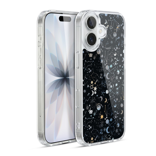 Ninola Patterns 4 Astrology Space Black Soft Gel Case for Apple iPhone 17