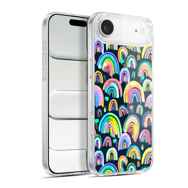 Ninola Patterns 4 New Rainbows Navy Multi Soft Gel Case for Apple iPhone 17 Air