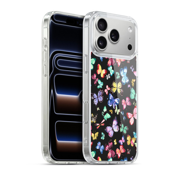 Ninola Patterns 4 Butterflies Black Multi Soft Gel Case for Apple iPhone 17 Pro Max