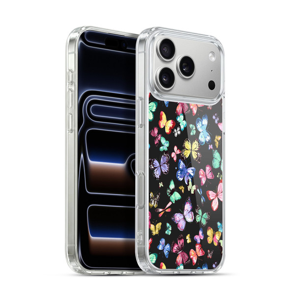 Ninola Patterns 4 Butterflies Black Multi Soft Gel Case for Apple iPhone 17 Pro Max