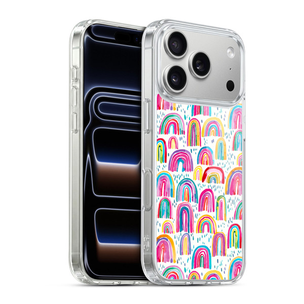 Ninola Patterns 4 Colourful Watercolour Rainbows Soft Gel Case for Apple iPhone 17 Pro