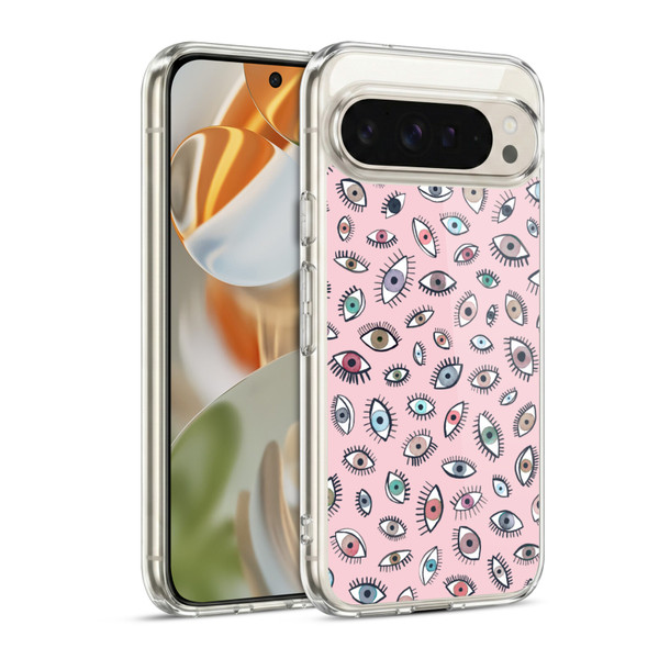 Ninola Patterns 4 Eyes Pink Soft Gel Case for Google Pixel 9 / Pixel 9 Pro