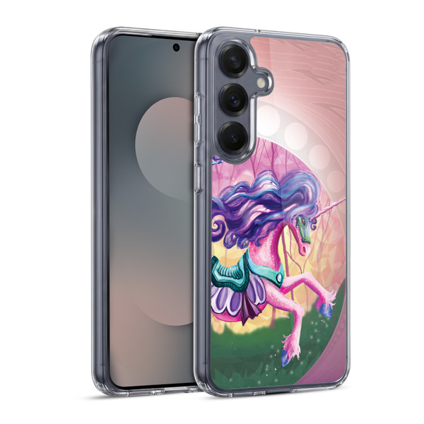 Rose Khan Unicorns Pink Spring Soft Gel Case for Samsung Galaxy S25 & MagSafe