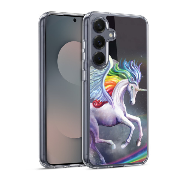 Rose Khan Unicorns Rainbow Dancer Soft Gel Case for Samsung Galaxy S25 & MagSafe