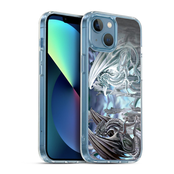 Ruth Thompson Dragons 2 Checkmate Soft Gel Case for Apple iPhone 13 Mini & MagSafe