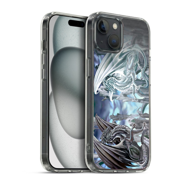 Ruth Thompson Dragons 2 Checkmate Soft Gel Case for Apple iPhone 15 Plus & MagSafe