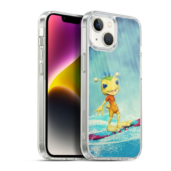 Simone Gatterwe Angels And Fairies Surfing Alien Soft Gel Case for Apple iPhone 14