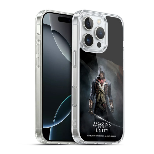 Assassin's Creed Unity Key Art Arno Dorian Sword Soft Gel Case for Apple iPhone 16 Pro & MagSafe