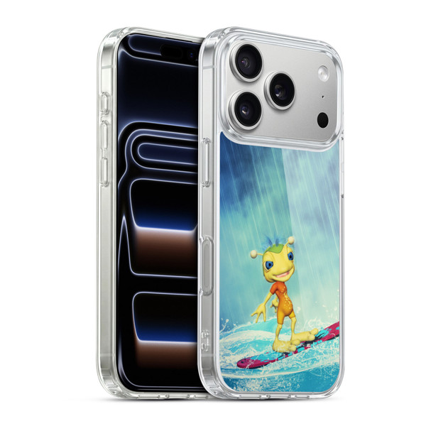 Simone Gatterwe Angels And Fairies Surfing Alien Soft Gel Case for Apple iPhone 17 Pro