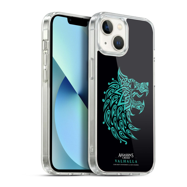 Assassin's Creed Valhalla Compositions And Patterns Wolf Soft Gel Case for Apple iPhone 13