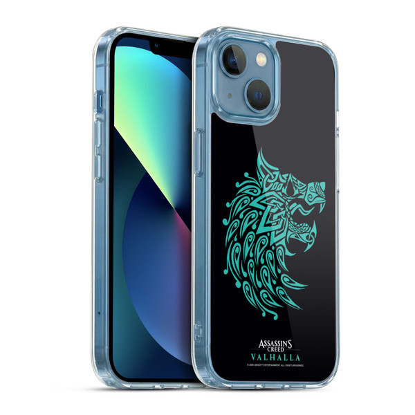 Assassin's Creed Valhalla Compositions And Patterns Wolf Soft Gel Case for Apple iPhone 13 Mini & MagSafe