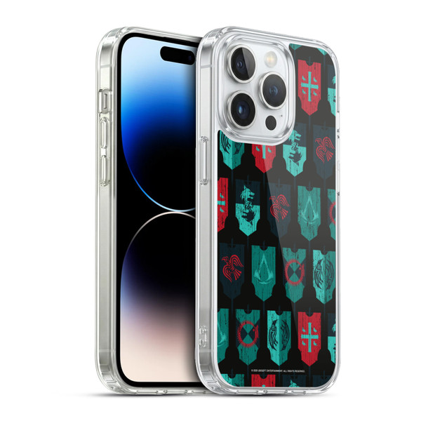Assassin's Creed Valhalla Compositions And Patterns Banners Soft Gel Case for Apple iPhone 13 Pro & MagSafe
