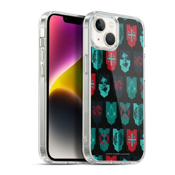 Assassin's Creed Valhalla Compositions And Patterns Banners Soft Gel Case for Apple iPhone 14 Plus & MagSafe