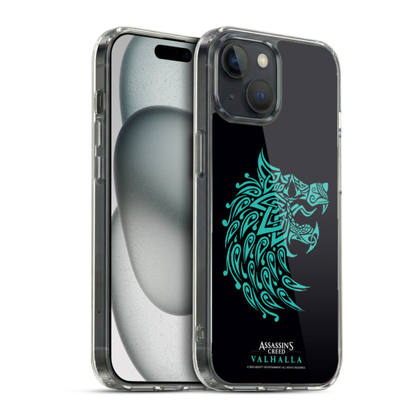Assassin's Creed Valhalla Compositions And Patterns Wolf Soft Gel Case for Apple iPhone 15 & MagSafe