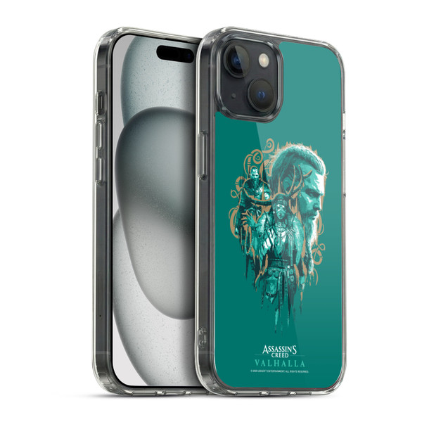 Assassin's Creed Valhalla Compositions And Patterns Volva Soft Gel Case for Apple iPhone 15 Plus & MagSafe