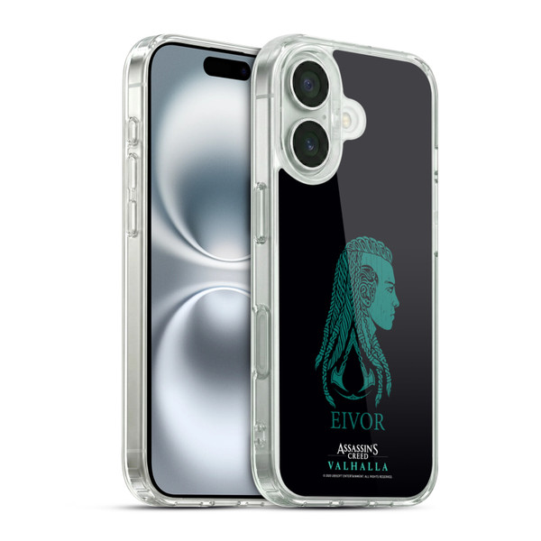 Assassin's Creed Valhalla Compositions And Patterns Eivor's Female Version Soft Gel Case for Apple iPhone 16 & MagSafe