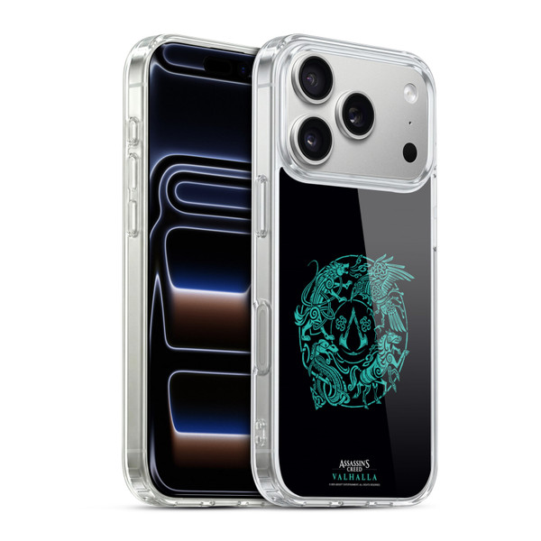 Assassin's Creed Valhalla Compositions And Patterns Animals Crest Soft Gel Case for Apple iPhone 17 Pro