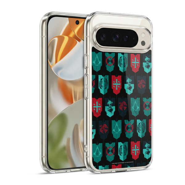 Assassin's Creed Valhalla Compositions And Patterns Banners Soft Gel Case for Google Pixel 9 / Pixel 9 Pro
