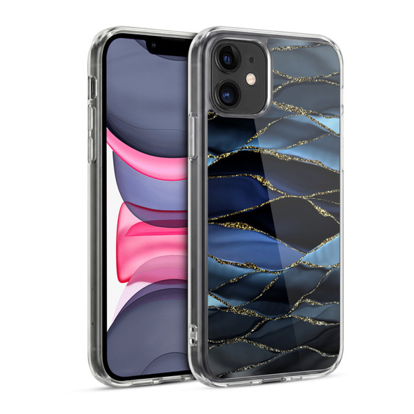 UtArt Dark Night Marble Deep Sparkle Waves Soft Gel Case for Apple iPhone 11