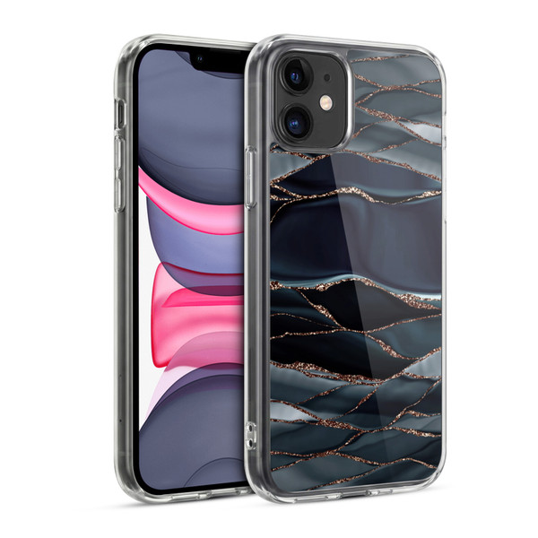 UtArt Dark Night Marble Waves Soft Gel Case for Apple iPhone 11