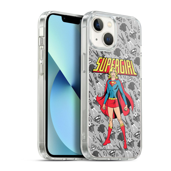 Superman DC Comics Supergirl Comic Art Classic Soft Gel Case for Apple iPhone 13