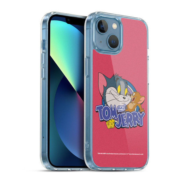 Tom and Jerry Typography Art Classic Soft Gel Case for Apple iPhone 13 Mini & MagSafe