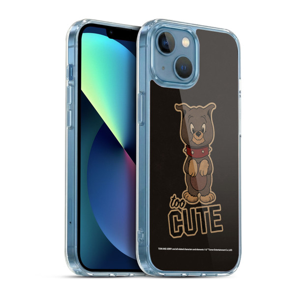 Tom and Jerry Typography Art Too Cute Soft Gel Case for Apple iPhone 13 Mini & MagSafe