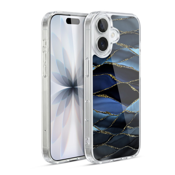 UtArt Dark Night Marble Deep Sparkle Waves Soft Gel Case for Apple iPhone 17