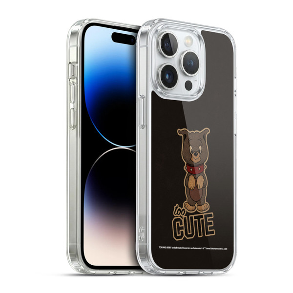 Tom and Jerry Typography Art Too Cute Soft Gel Case for Apple iPhone 13 Pro & MagSafe